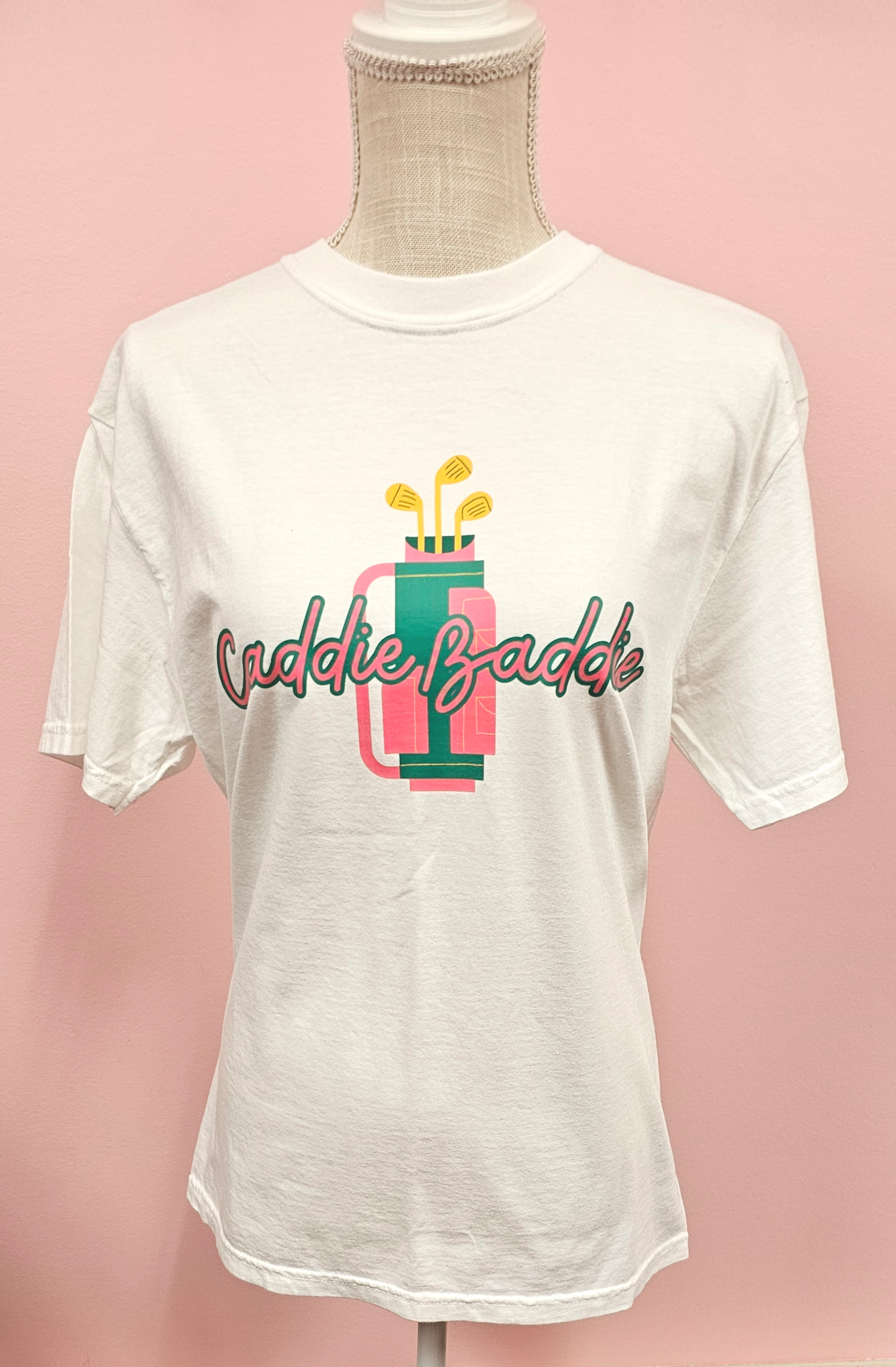 Caddie Baddie Golf Bag Unisex Comfort Colors Tee