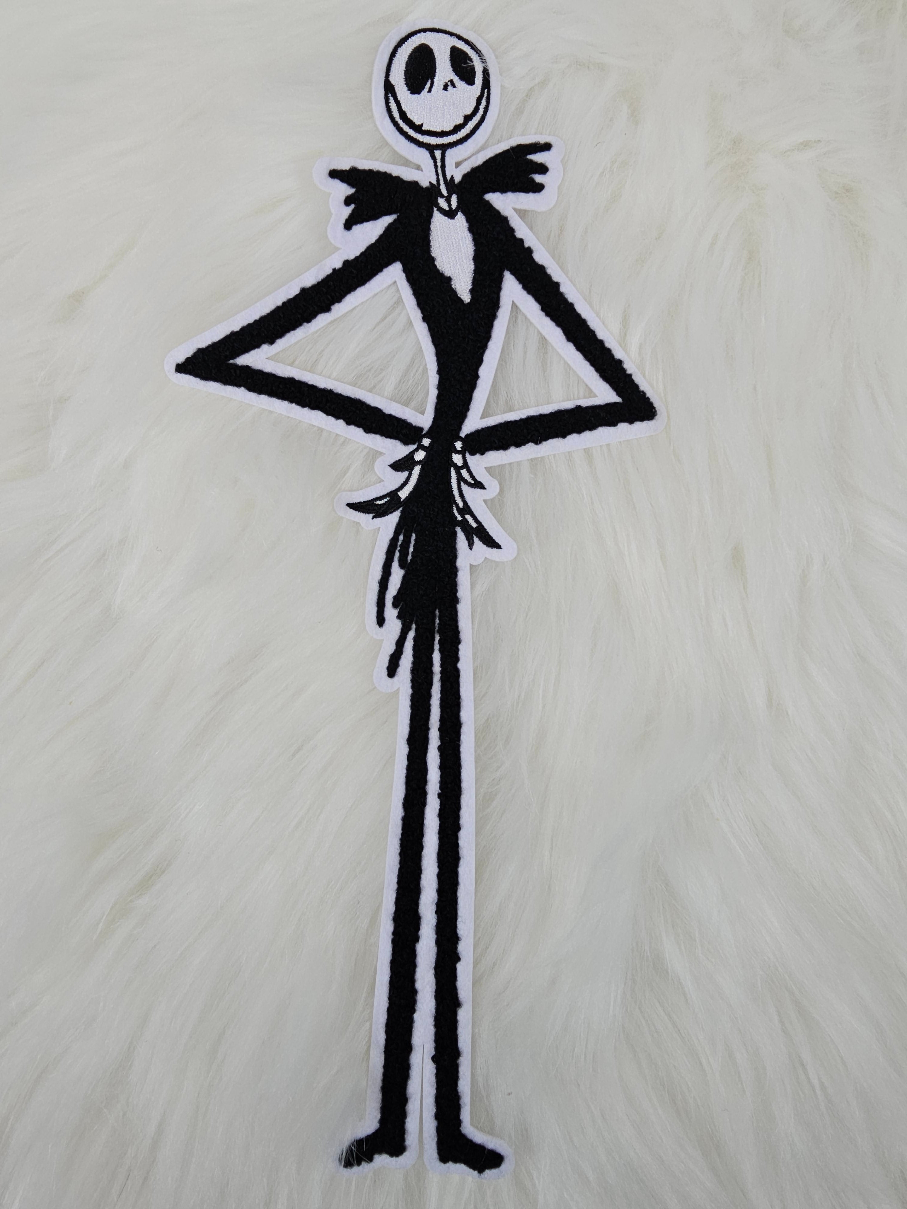 Jack Skellington Patch – Nightmare Before Christmas Oogie Boogie – 3.5" Iron-On Embroidered