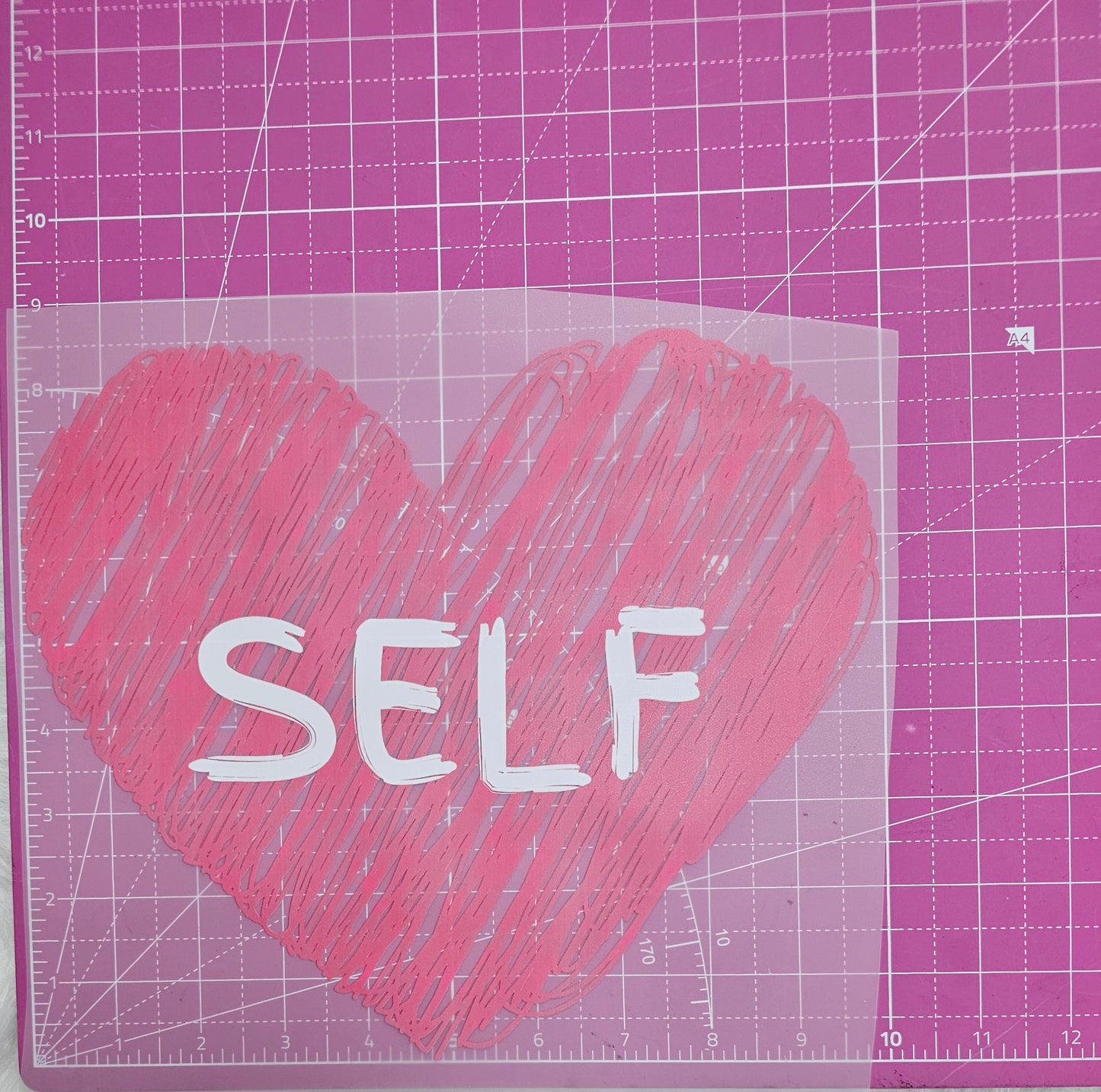 SELF Love Heart DTF Iron On Transfers