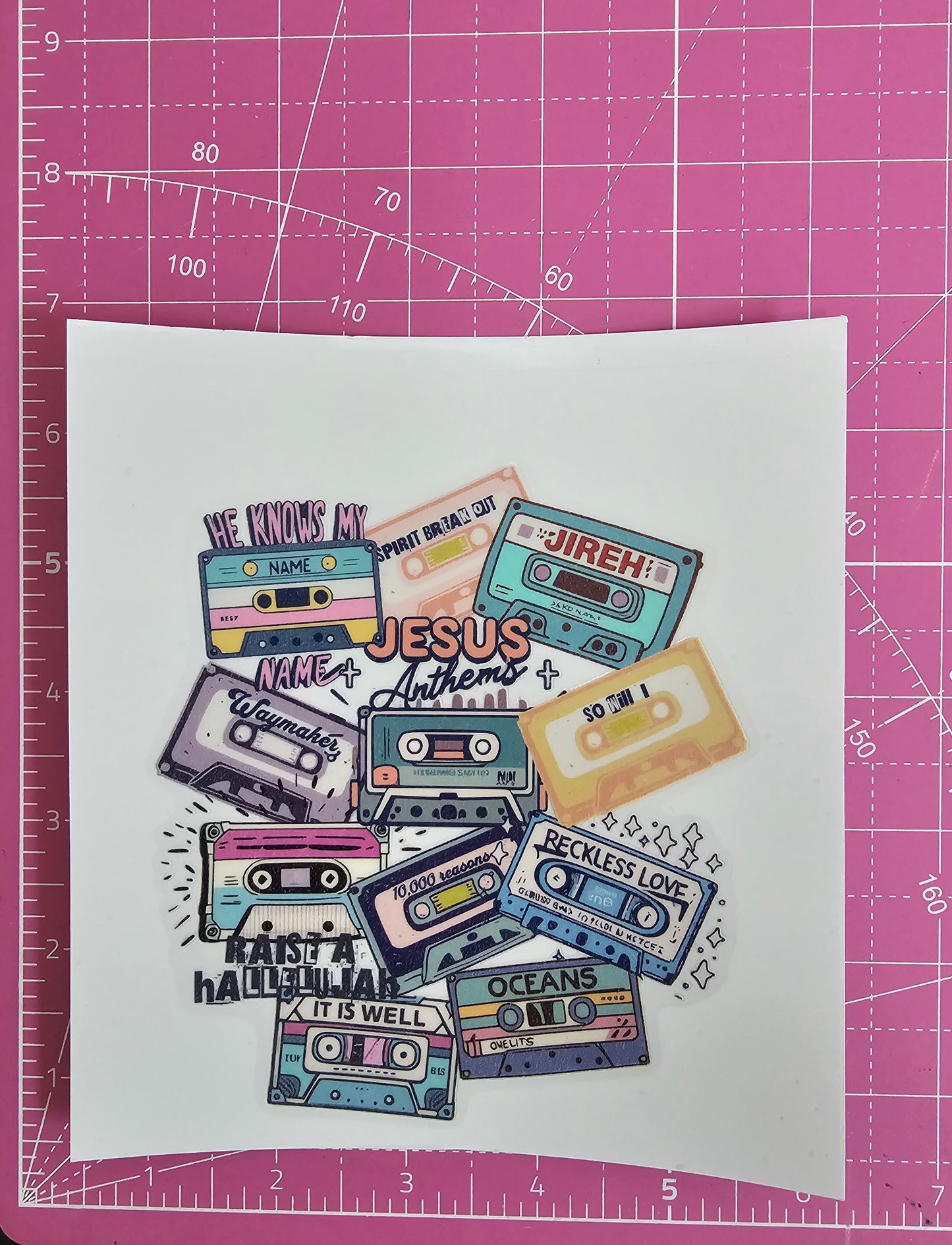 Jesus Anthems Cassette Tape Christian UV Transfer