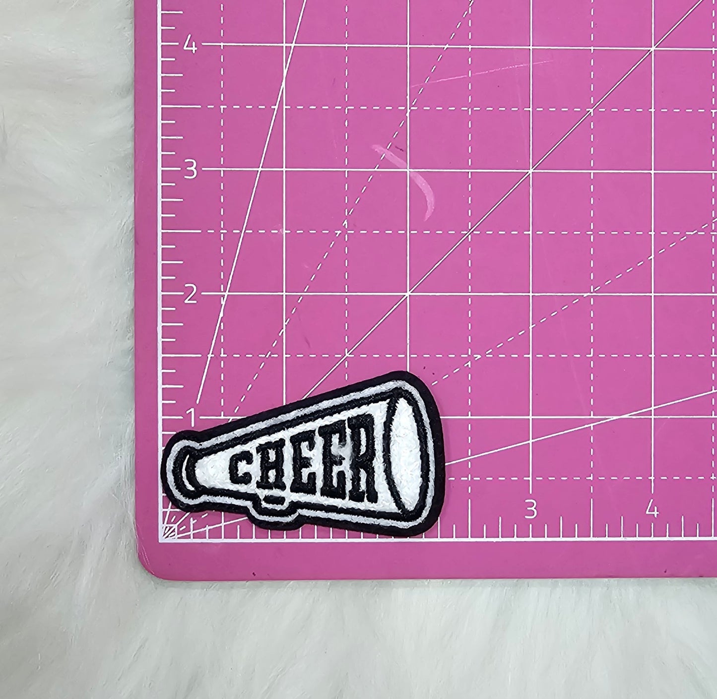 Small Cheer Embroidery Megaphone Iron On Patch
