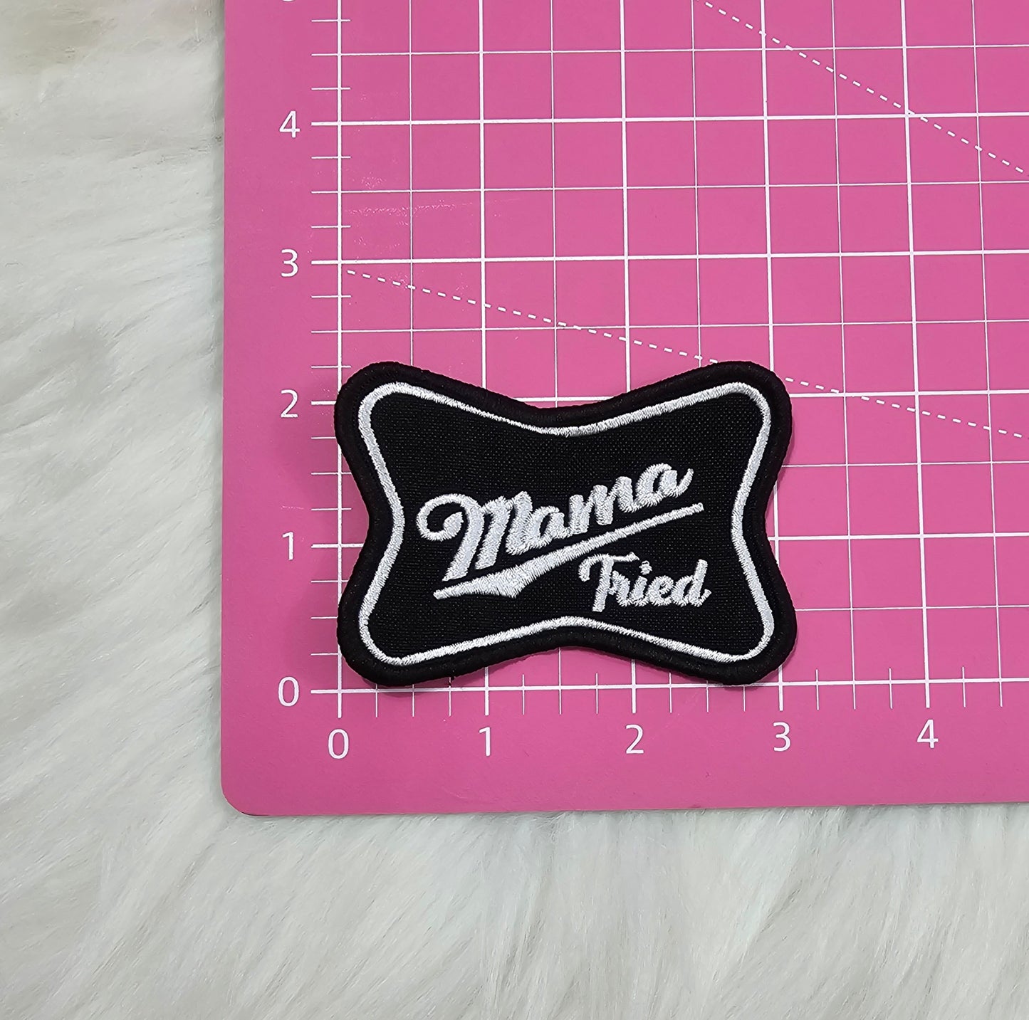 Mama Tried Woven Embroidery Iron On Patch