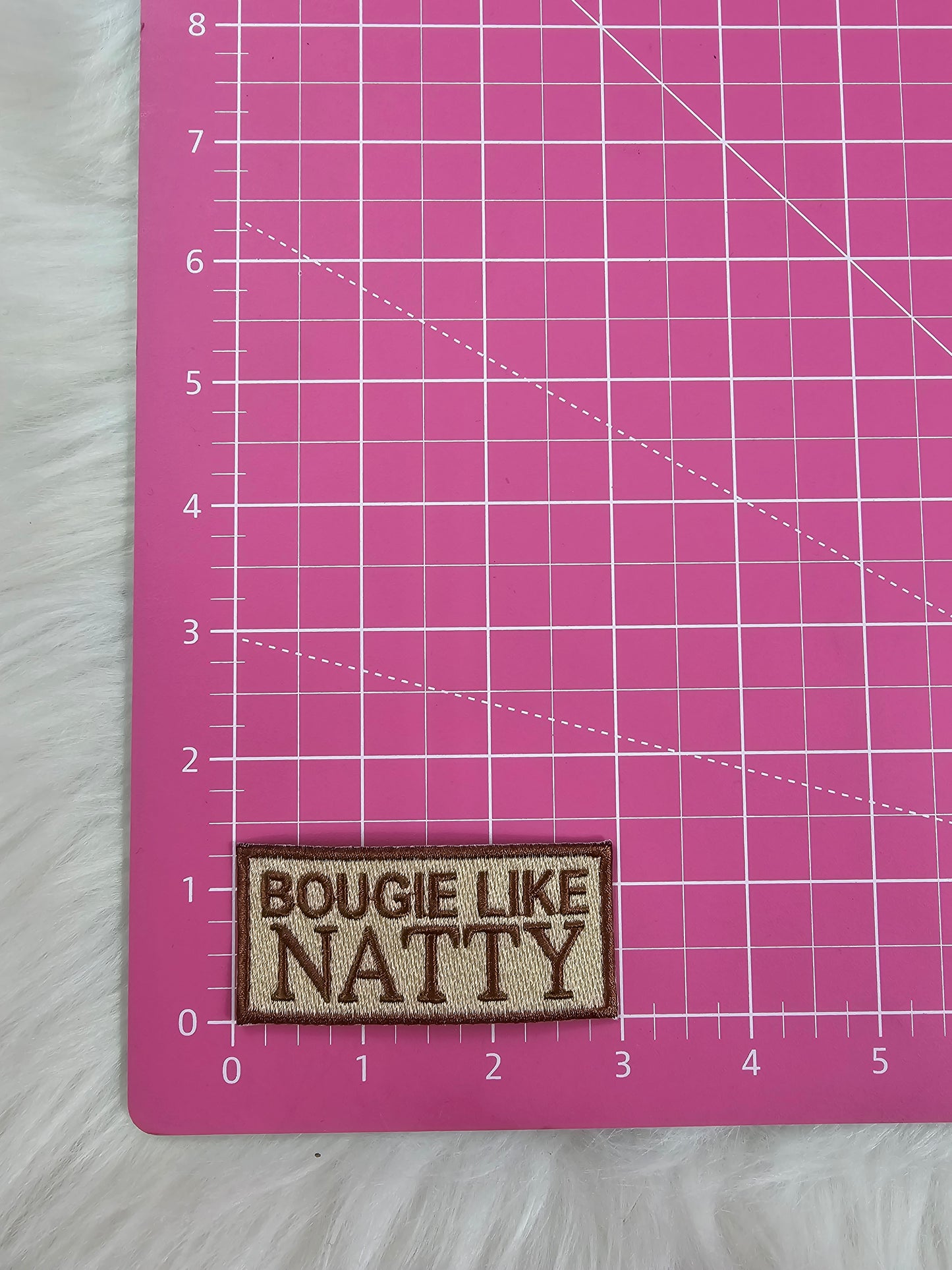 Bougie Like Natty Embroidery Iron On Patch