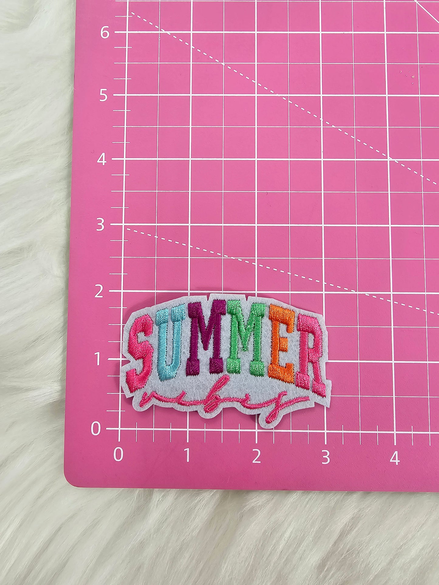 Summer Vibes Embroidery Iron On Patch