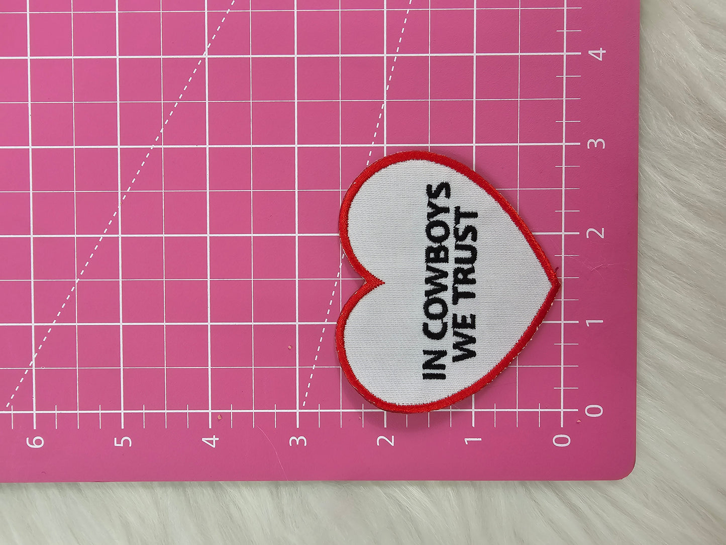 In Cowboys We Trust Woven Embroidery Iron On Patch