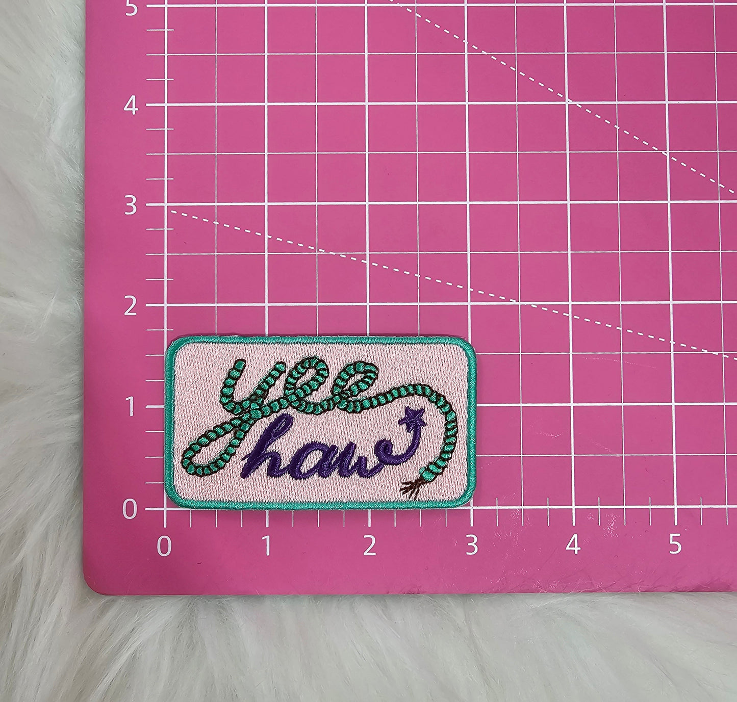 Yeehaw Turquoise Rope Western Embroidery Iron On Patch