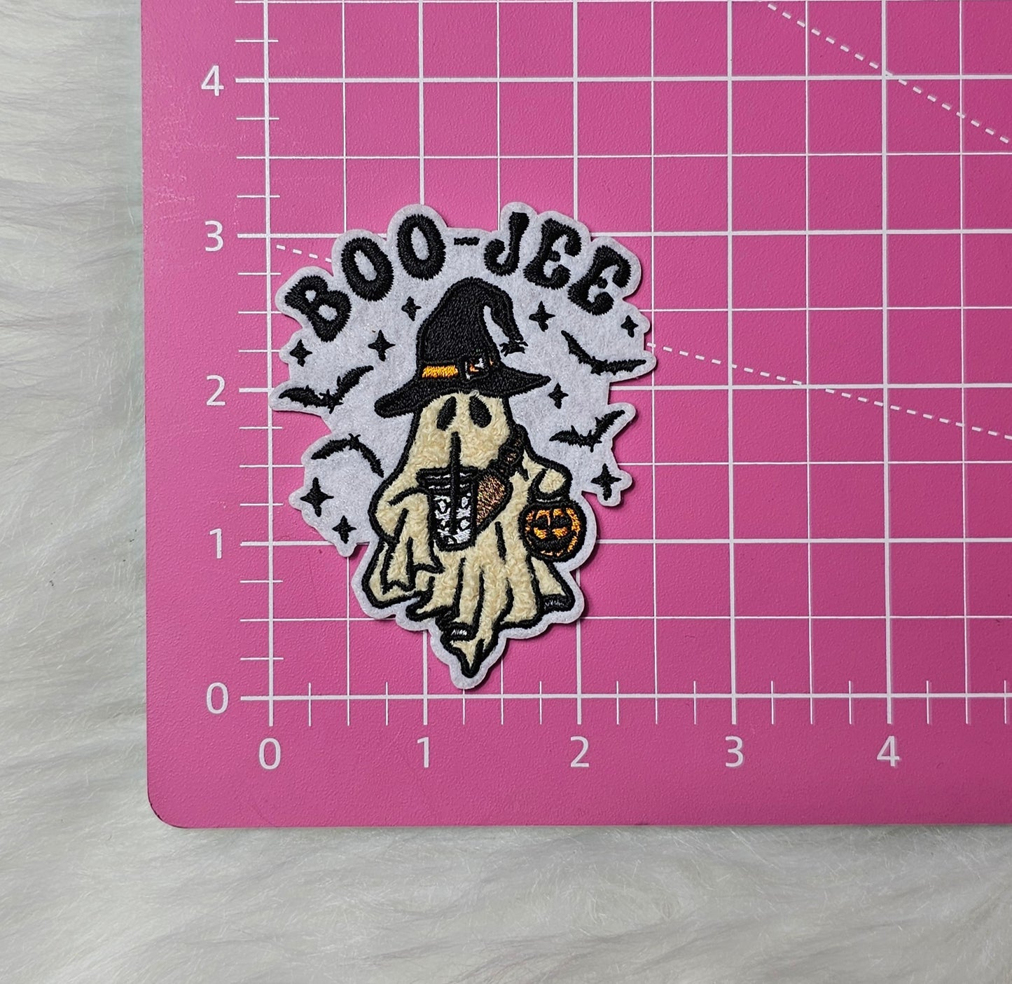Boo-Jee Ghost Embroidery Iron On Patch