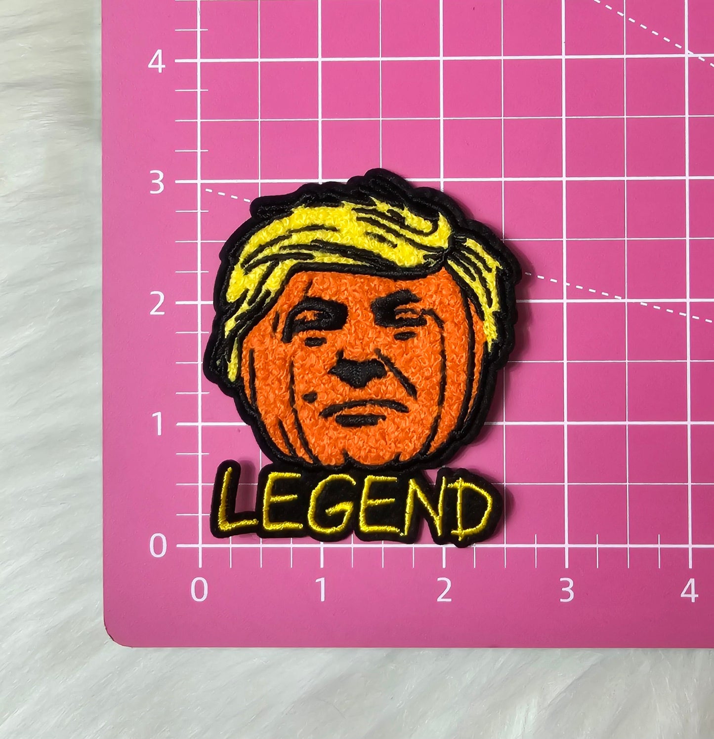 Trump 'Legend' Pumpkin Trumpkin Chenille Embroidery Iron On Patch