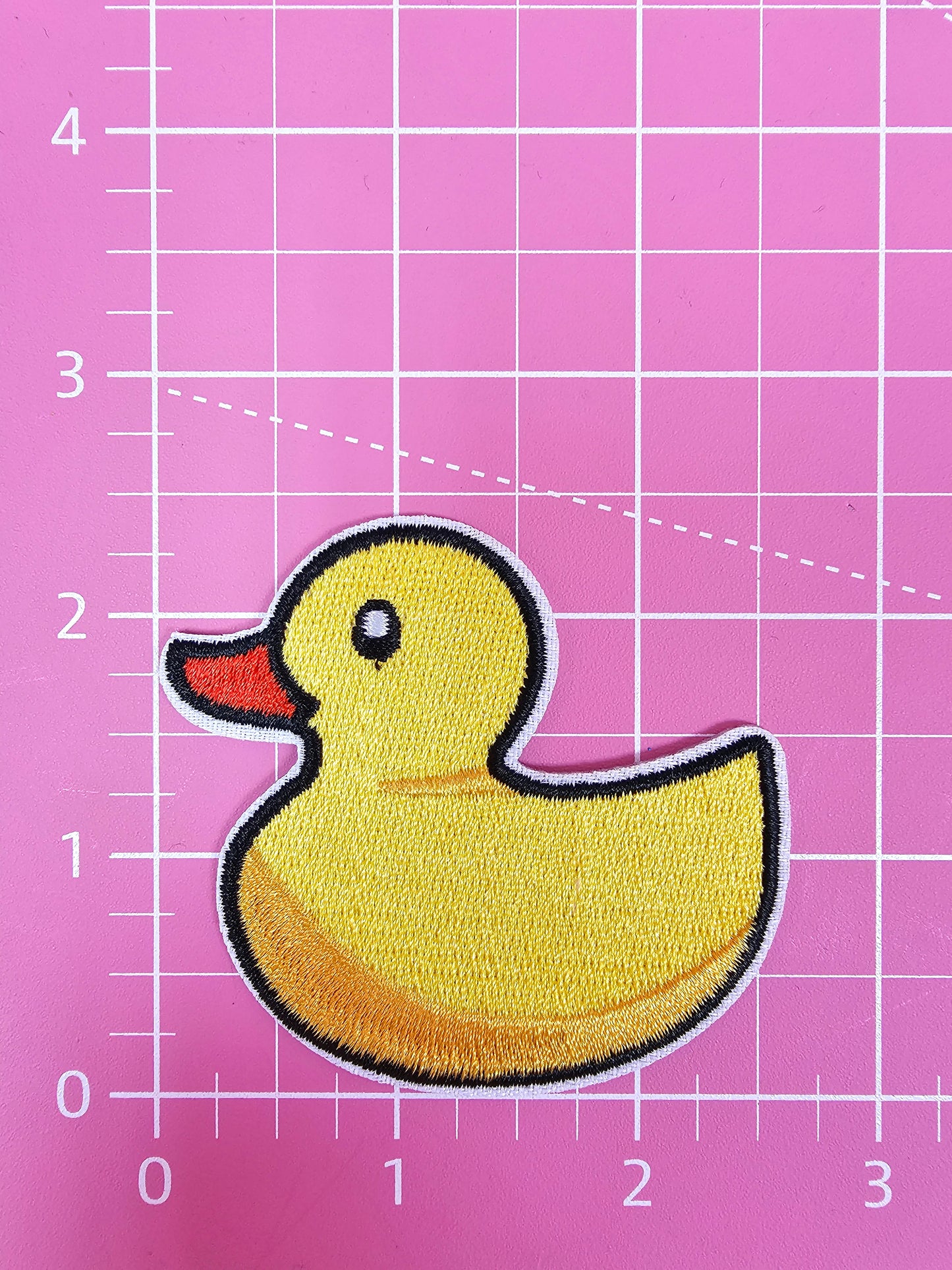 'Rubber Ducky' Yellow Embroidery Iron On Patch