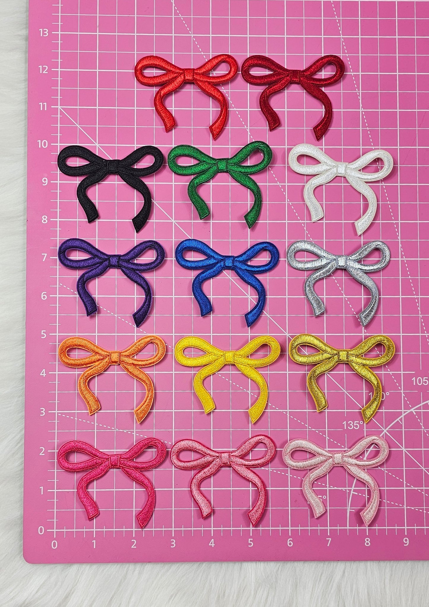 Coquette Bow Embroidery Iron On Patch