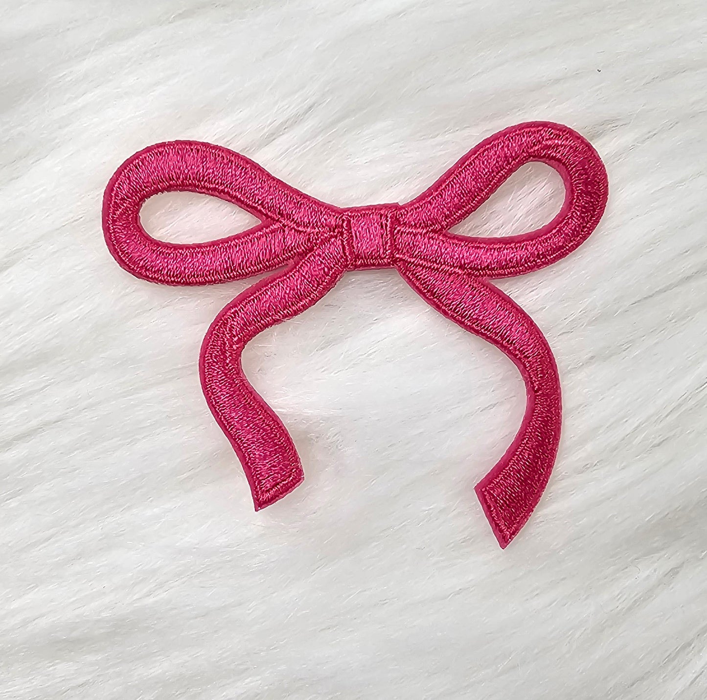 Coquette Bow Embroidery Iron On Patch