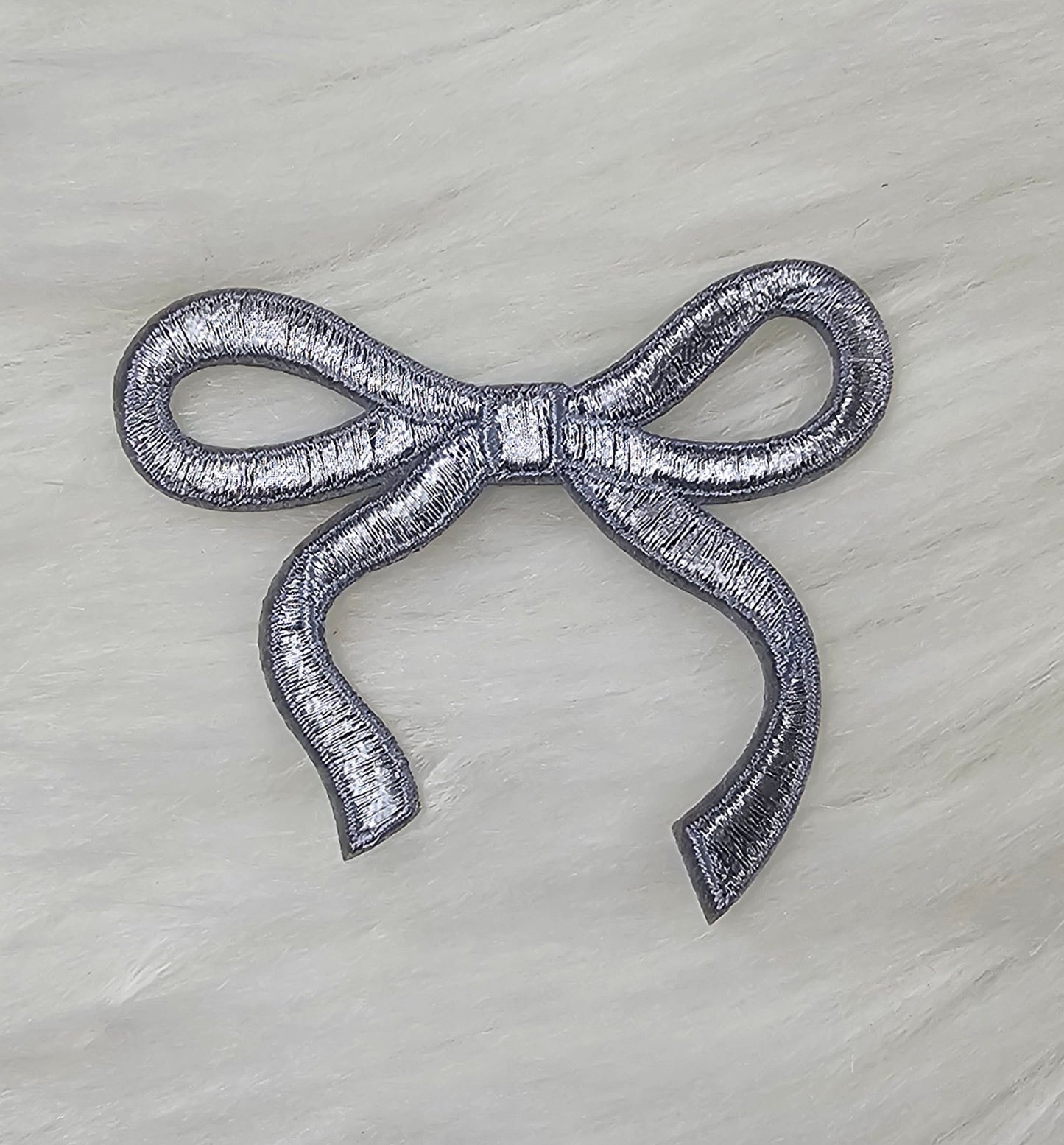 Coquette Bow Embroidery Iron On Patch