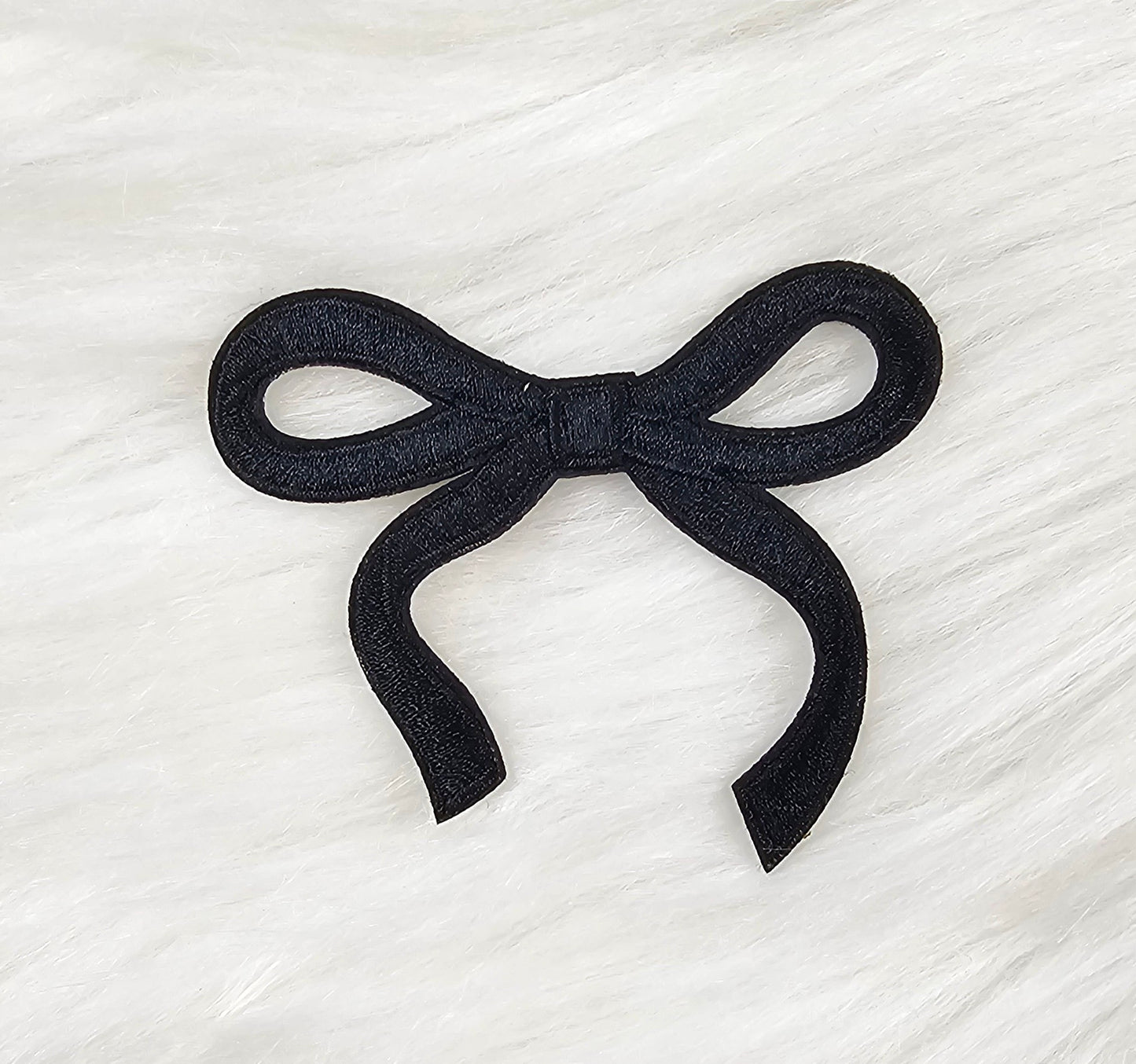 Coquette Bow Embroidery Iron On Patch