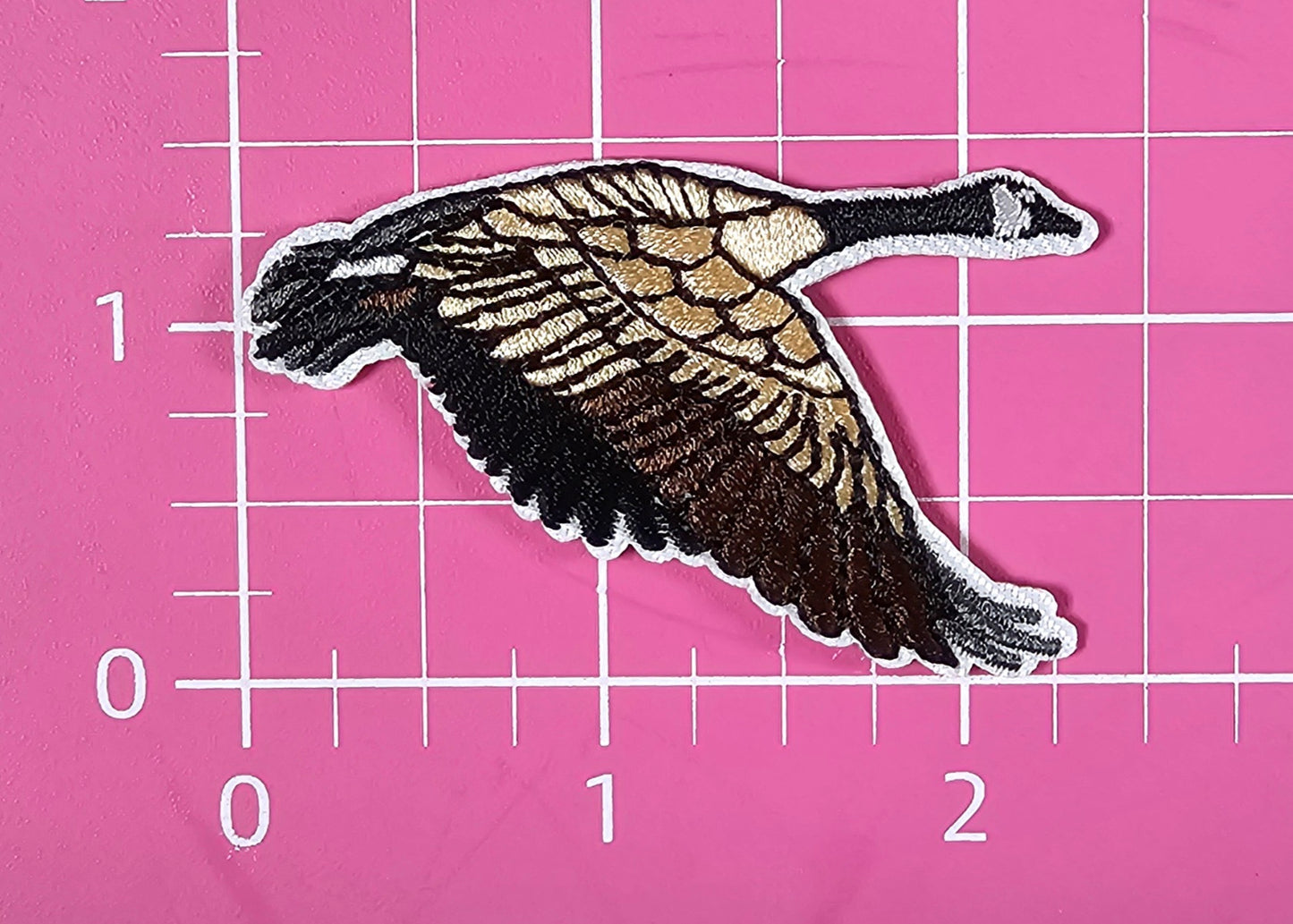 Flying Canada Goose Embroidery Iron On Patch