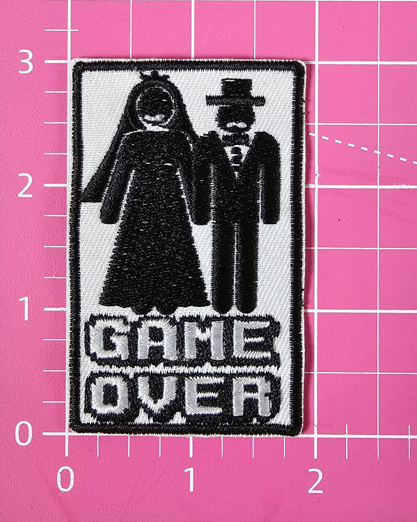 Game Over Marriage Embroidery Iron On Patch