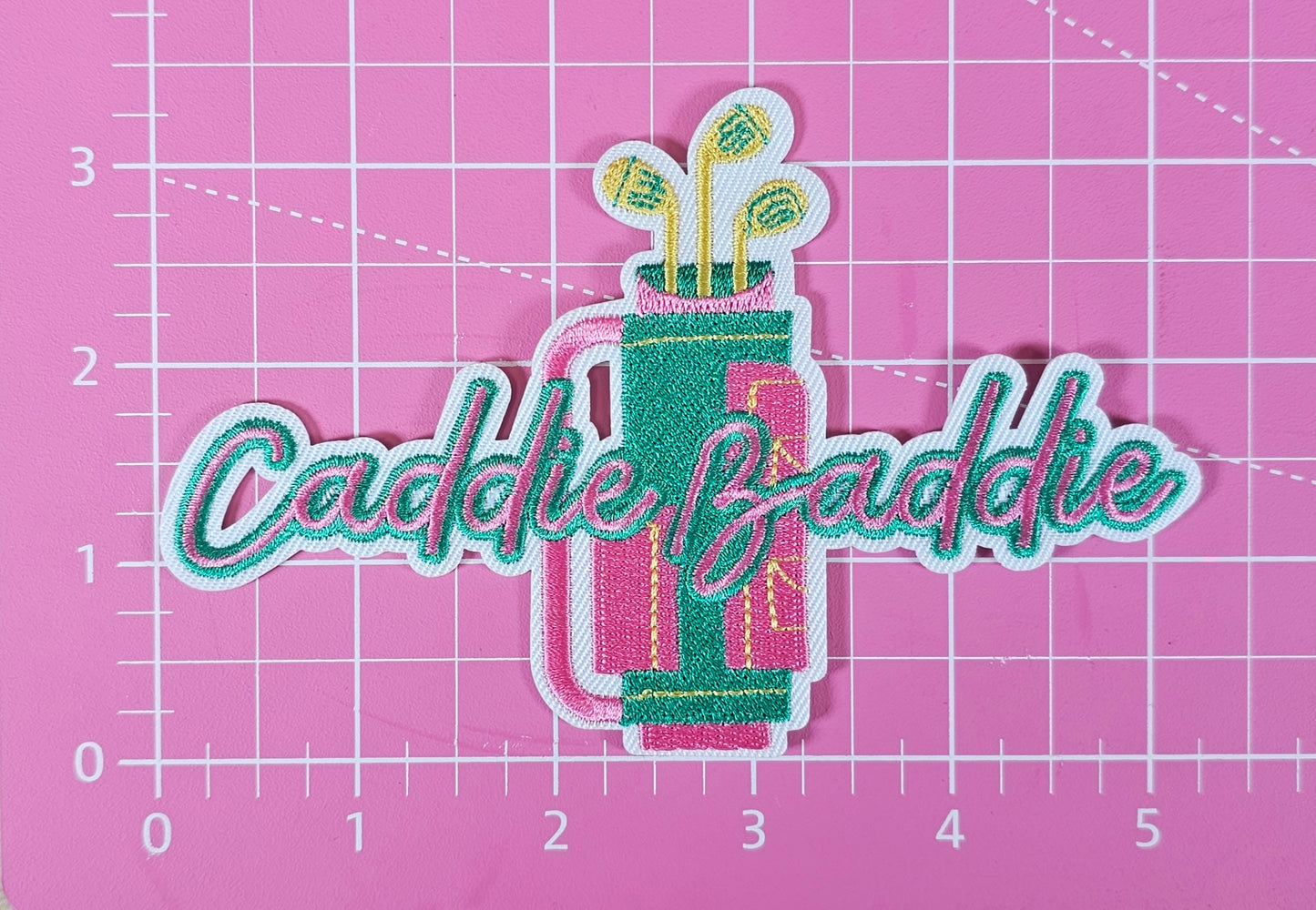 Caddie Baddie Golf Bag Embroidery Iron On Patch