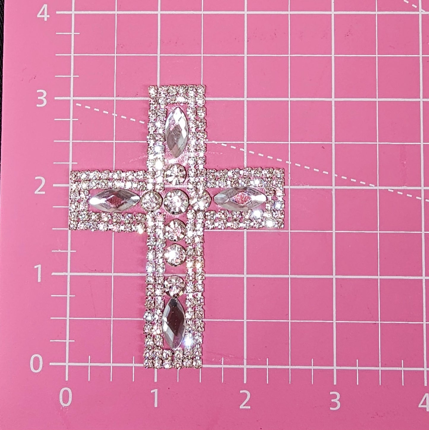 Rhinestone Cross Hotfix Iron On Patch
