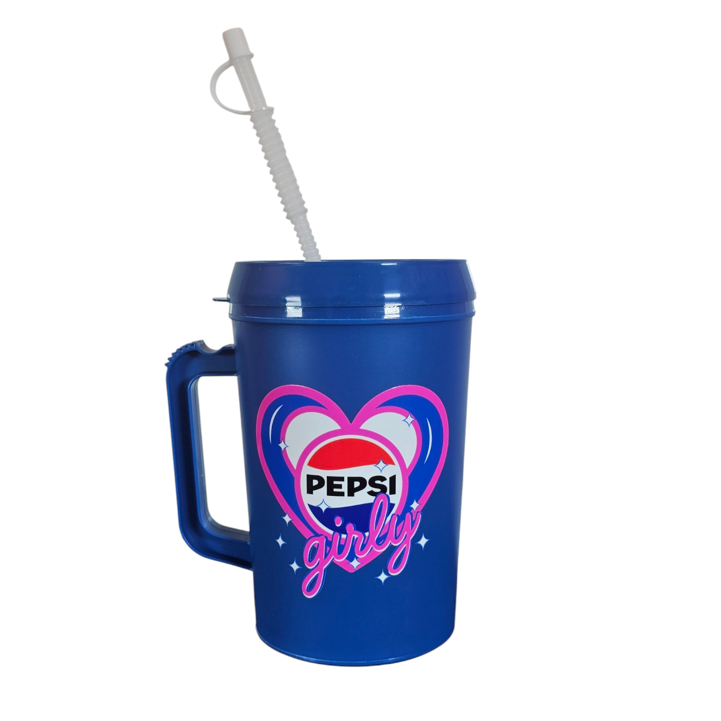 Pepsi Girly Heart HIP SIPS Mega Trucker Mug 34oz