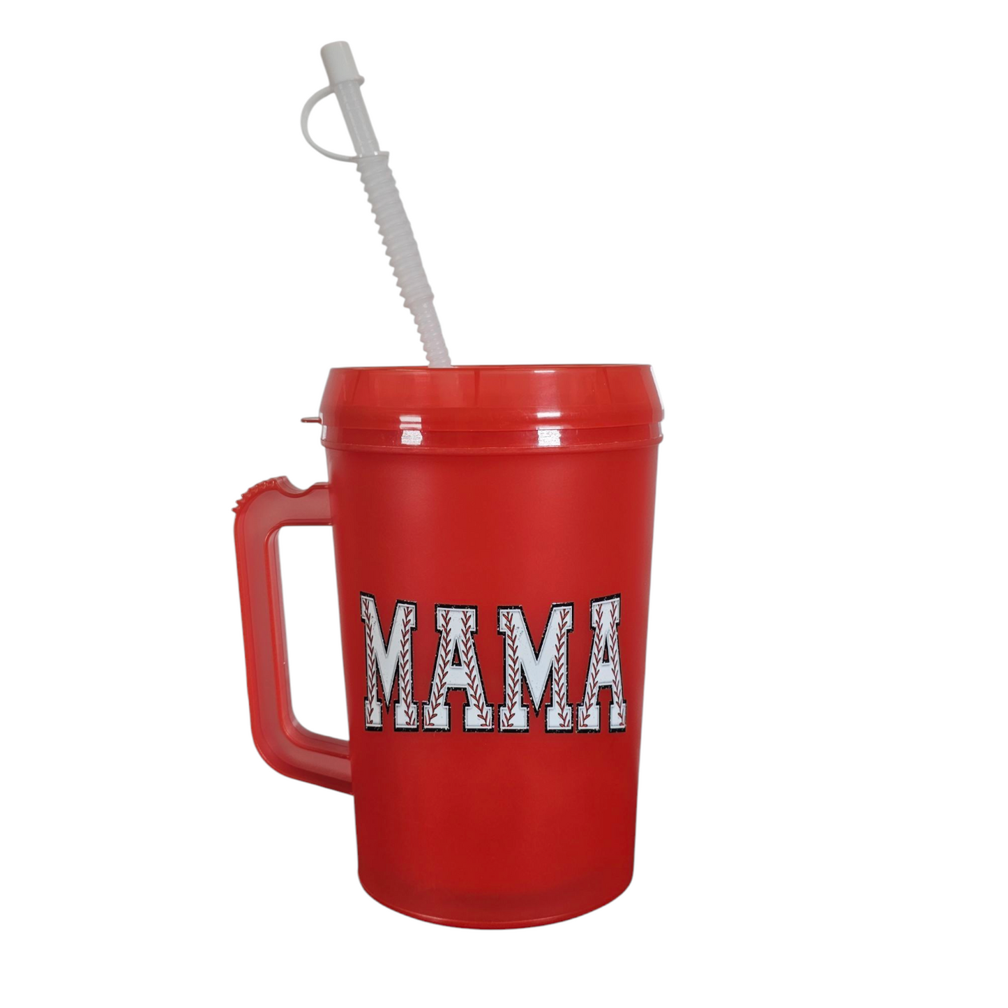 MAMA Baseball Stitches HIP SIPS Mega Trucker Mug 34oz