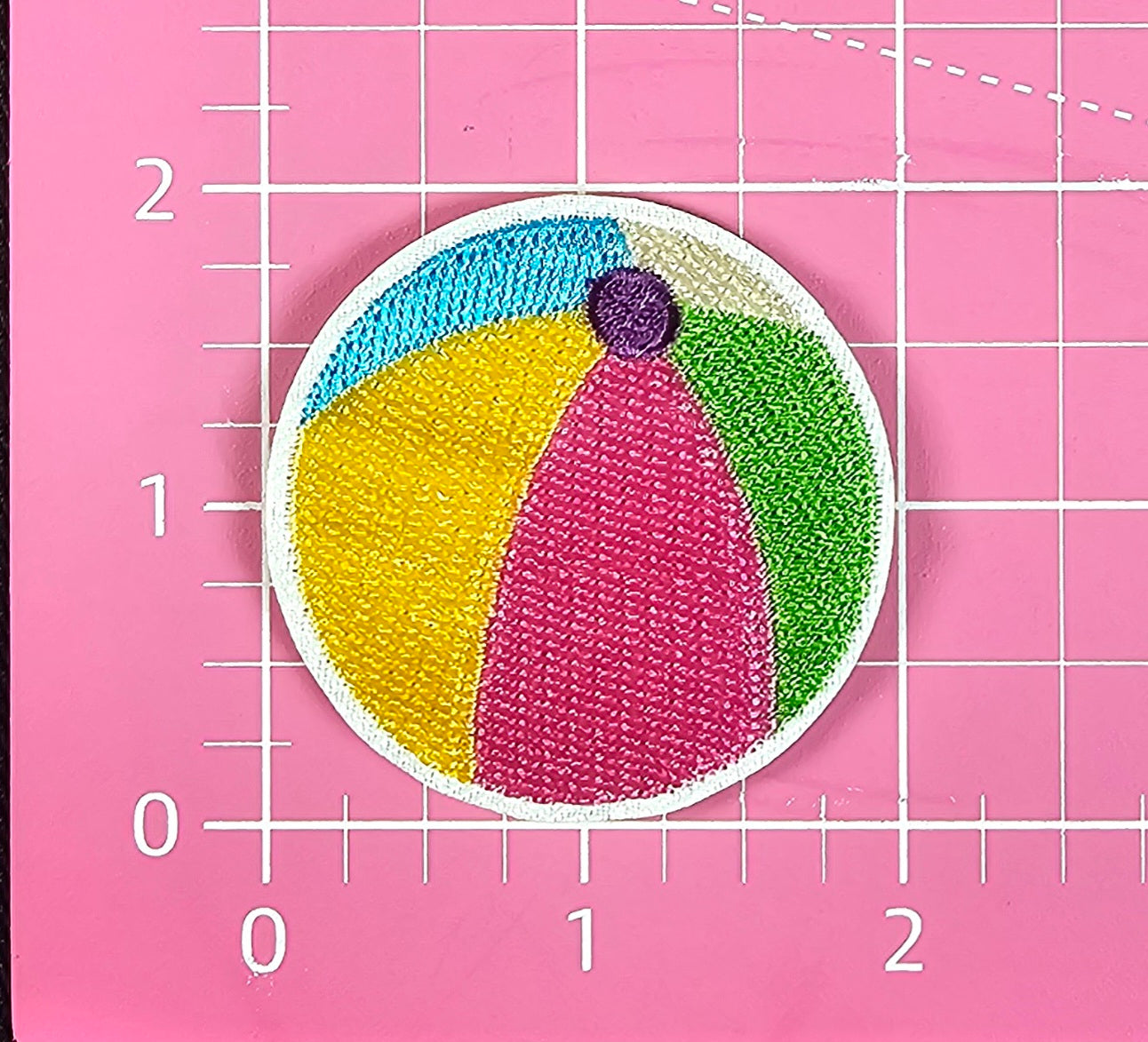 Beach Ball Embroidery Iron On Patch