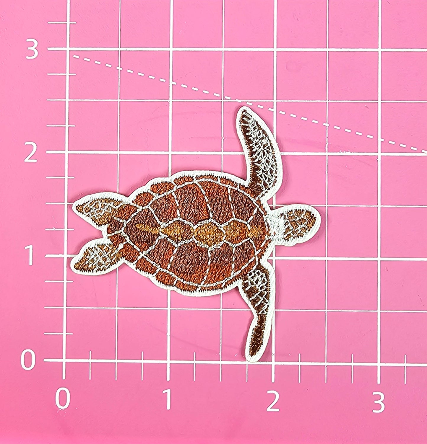 Turtle Brown Embroidery Iron On Patch
