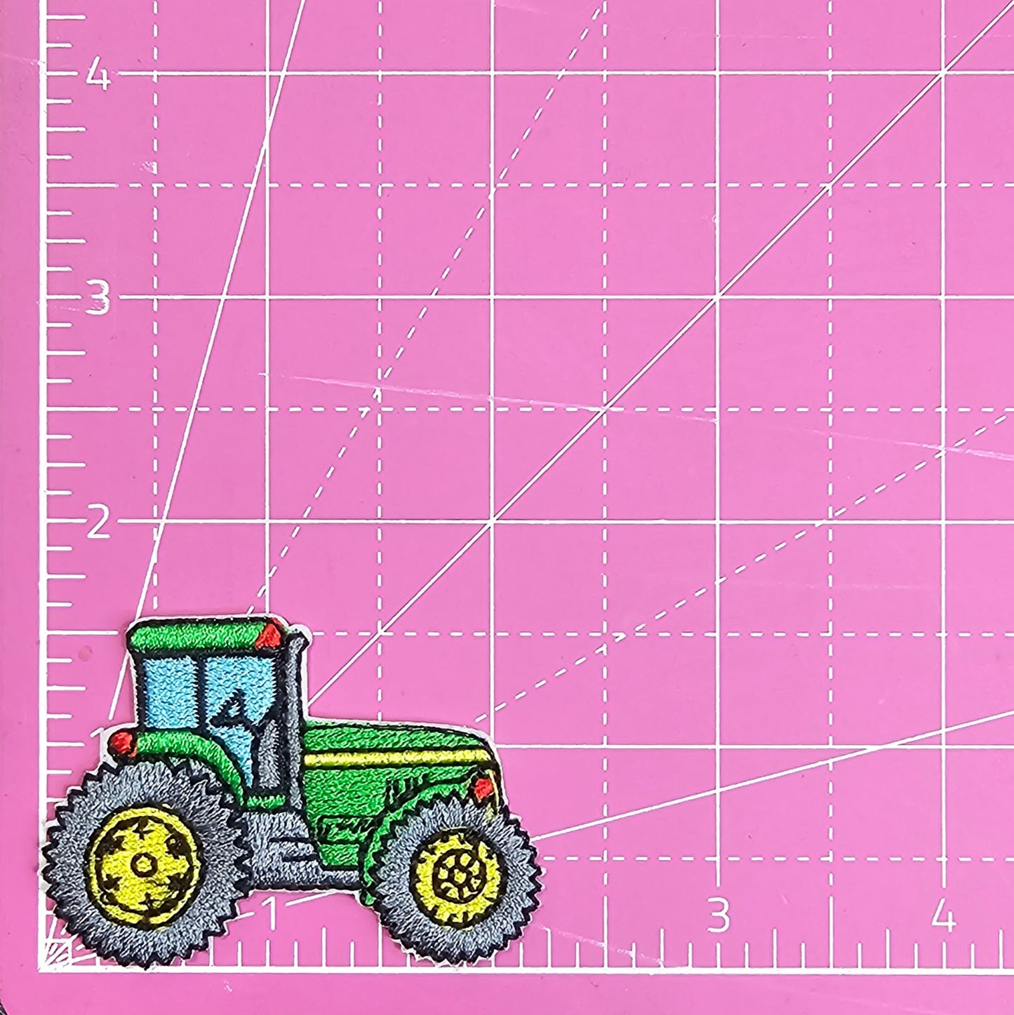 Green Tractor Embroidery On Patch
