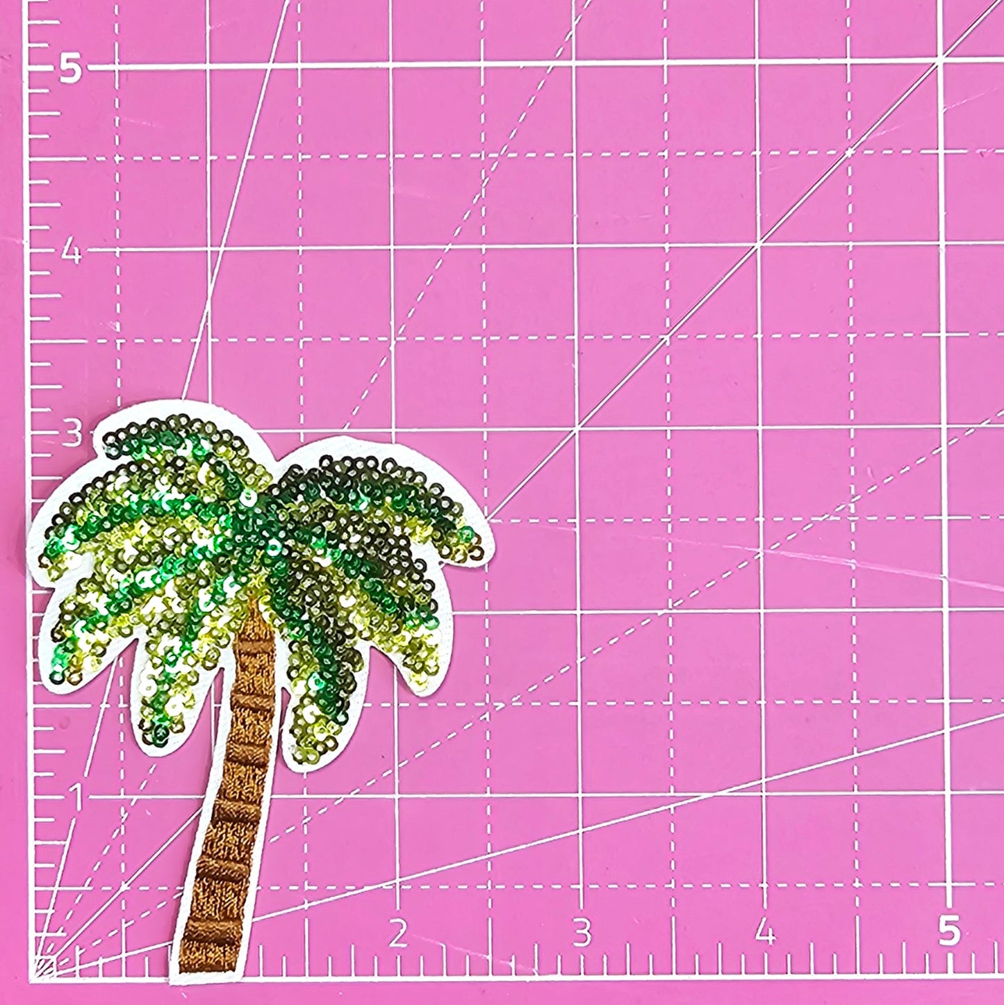 Palm Tree Sequin Iron On Patches