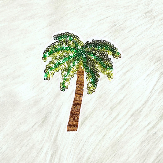 Palm Tree Sequin Iron On Patches