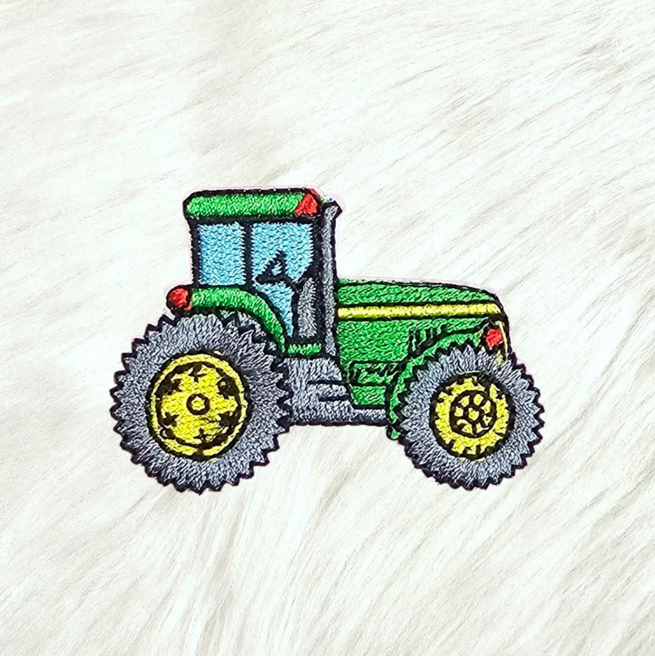 Green Tractor Embroidery On Patch