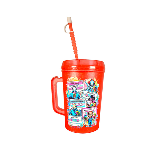 Scary Movie Cassette Tapes HIP SIPS Mega Trucker Mug 34oz