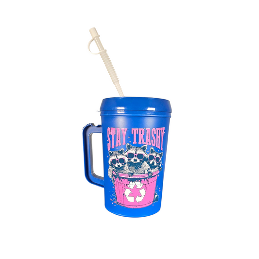 Pink Stay Trashy Raccoon HIP SIPS Mega Trucker Mug 34oz