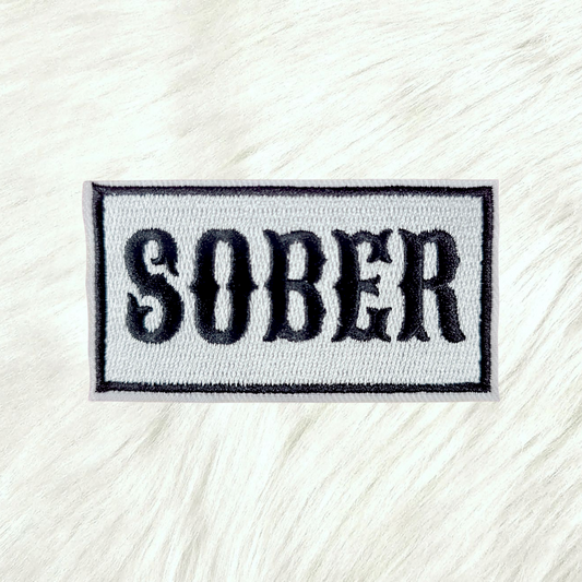 Sober Embroidery Iron On Patch