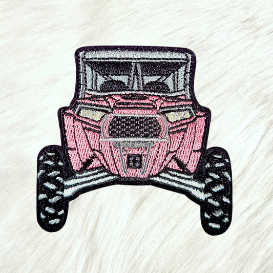 SXS Girly 4x4 Pink Embroidery Iron On Patch