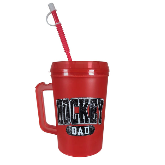 Hockey Dad Vintage HIP SIPS Mega Trucker Mug 34oz
