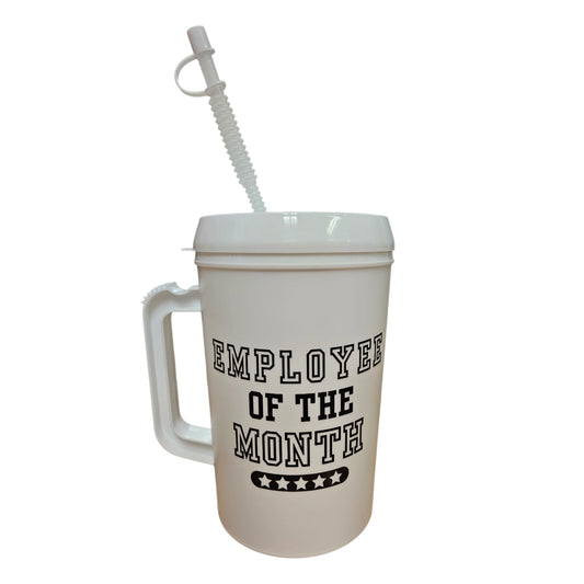 Employee Of The Month HIP SIPS Mega Trucker Mug 34oz