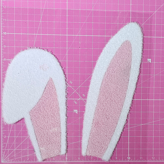 Bunny Ears Large Fluffy Fuzzy Transfer Patch