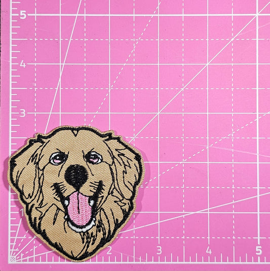 Golden Retriever Dog Embroidery Iron On Patch