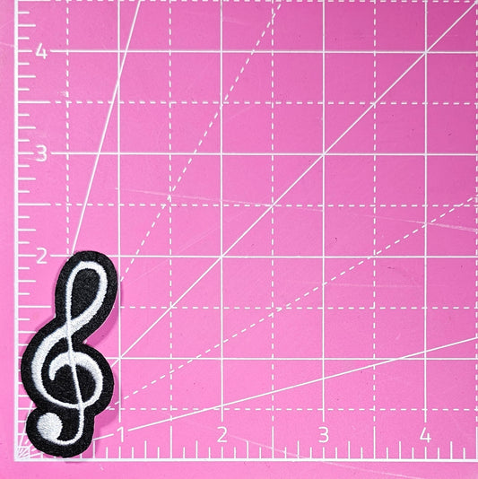 Treble Clef Music Band Note Embroidery On Patch