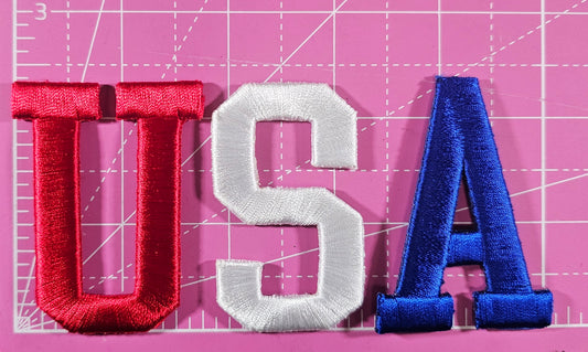 USA 3D Puff Embroidery Iron-on Patch