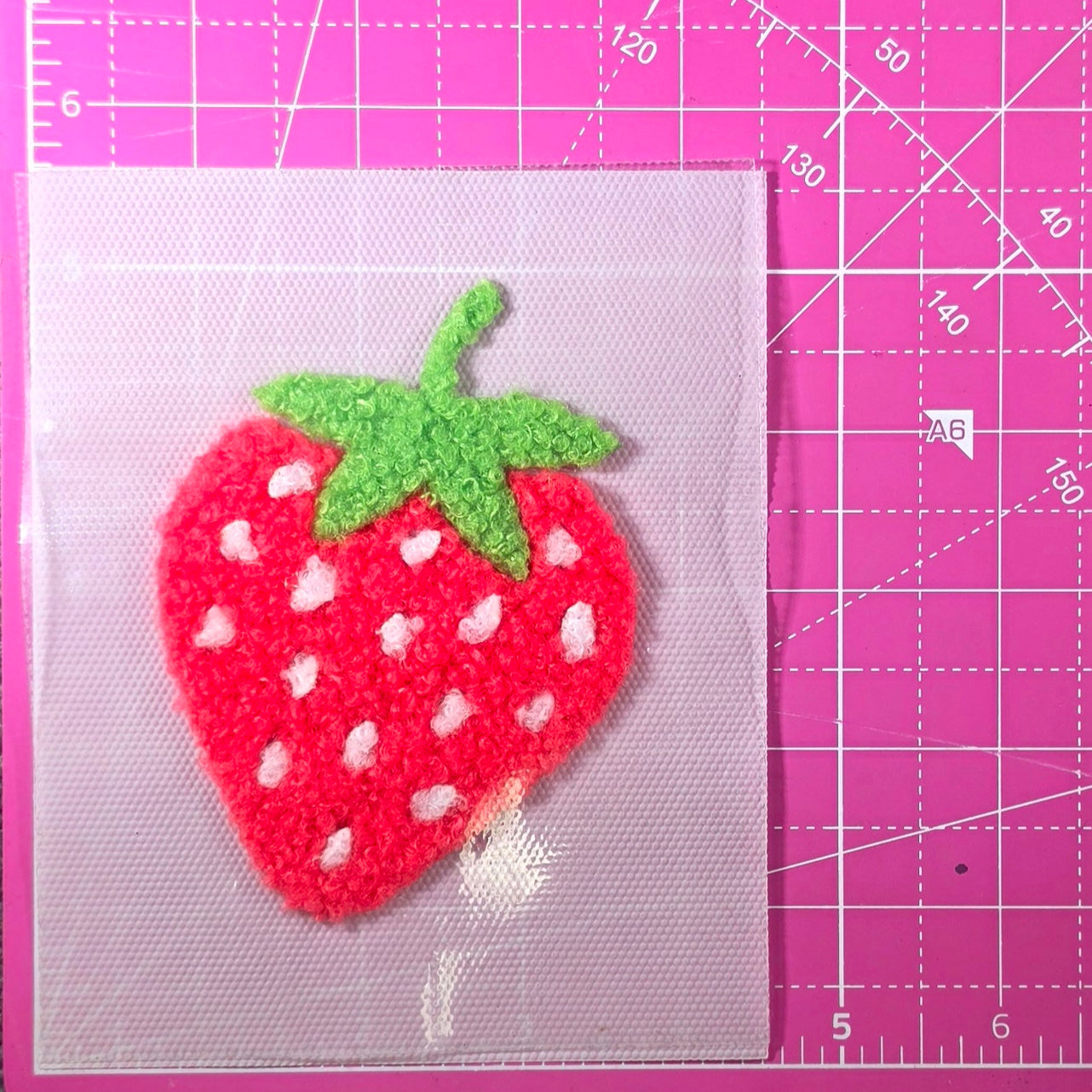 Strawberry Small Fluffy Fuzzy Transfer Patch