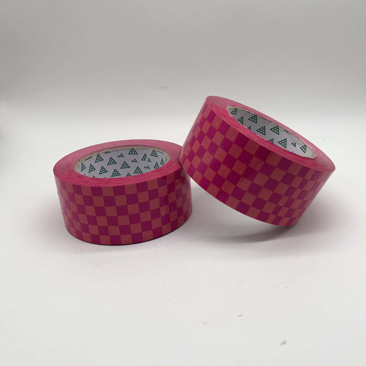 Pink and Peach Flannel Checker Plaid 2 inch Packing Tape