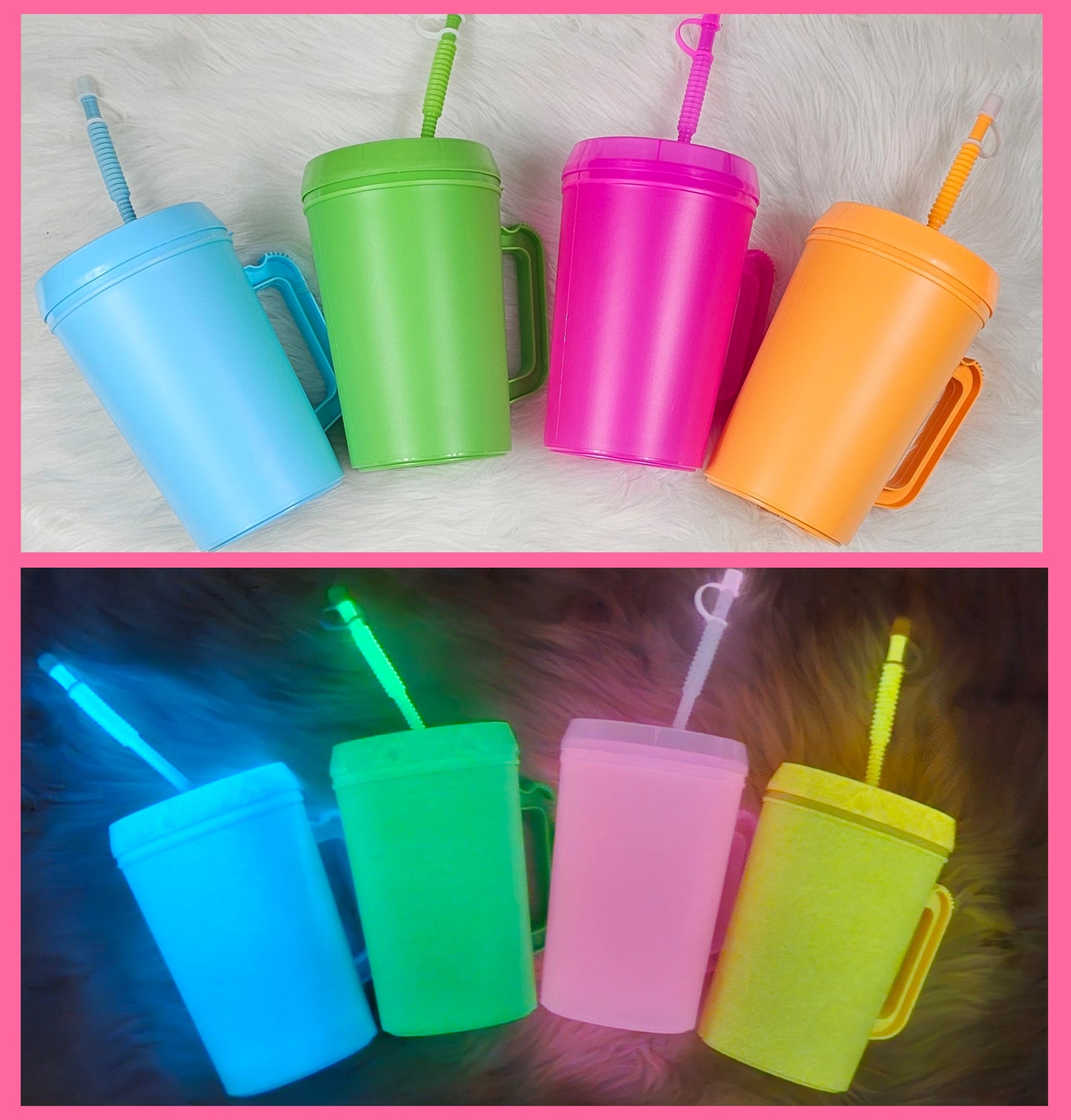 GLOW IN THE DARK Hip Sips 34oz Mega Trucker Mug Blanks