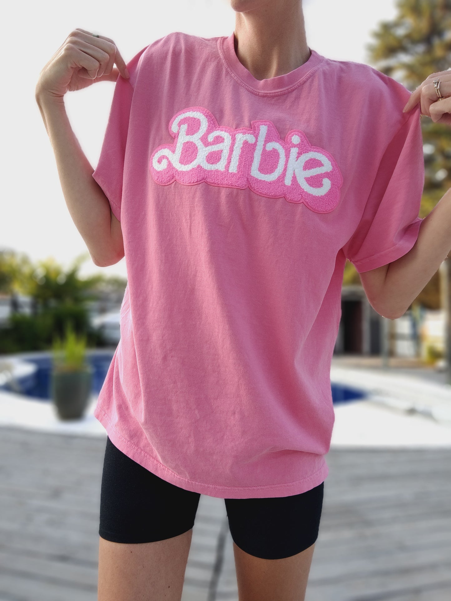 Large Barb ie Chenille Iron On Patch