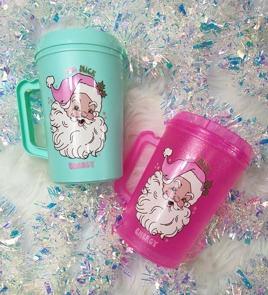Big Nick Energy Santa Christmas Mega Trucker Mug 34oz