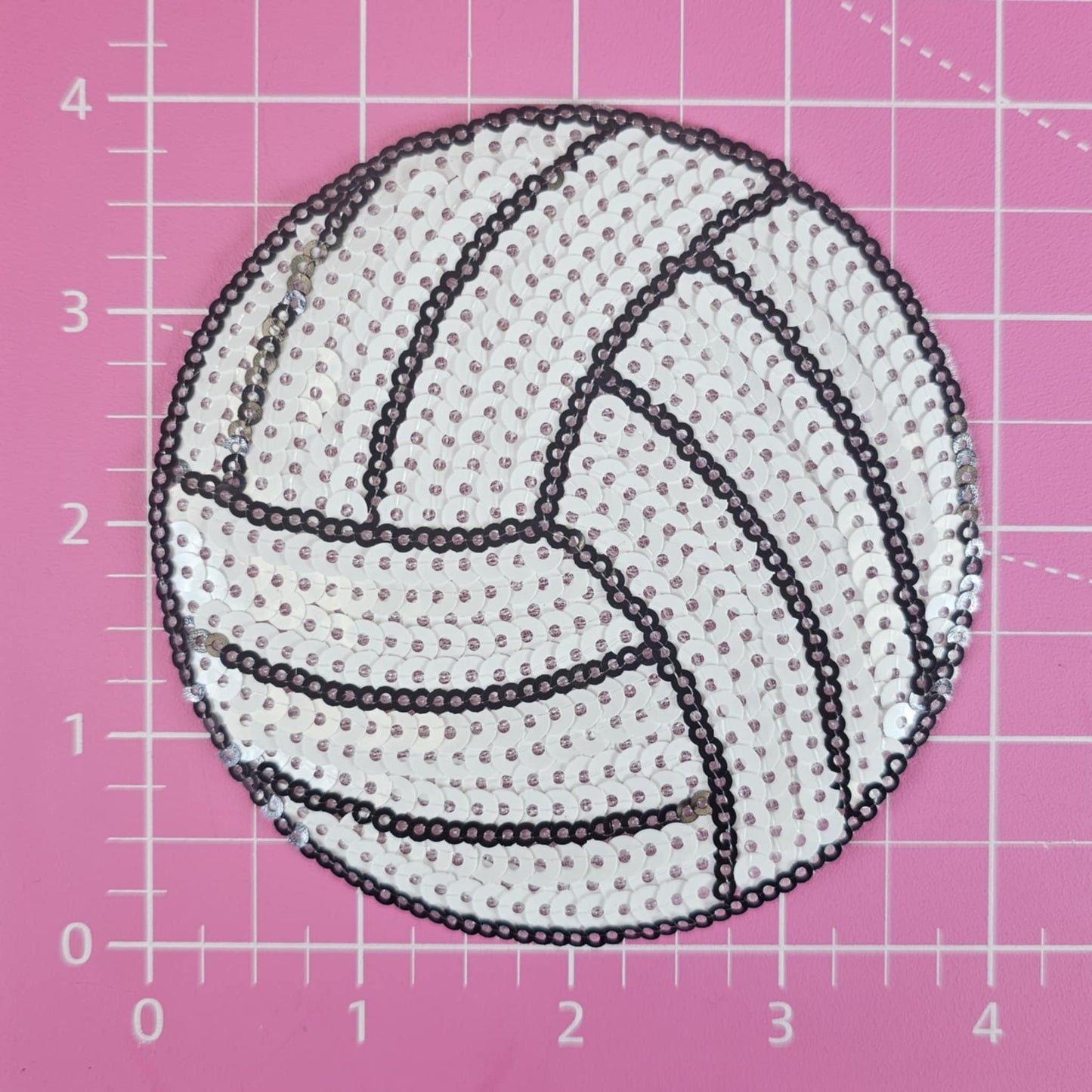 Volleyball Sequin Iron On Patch