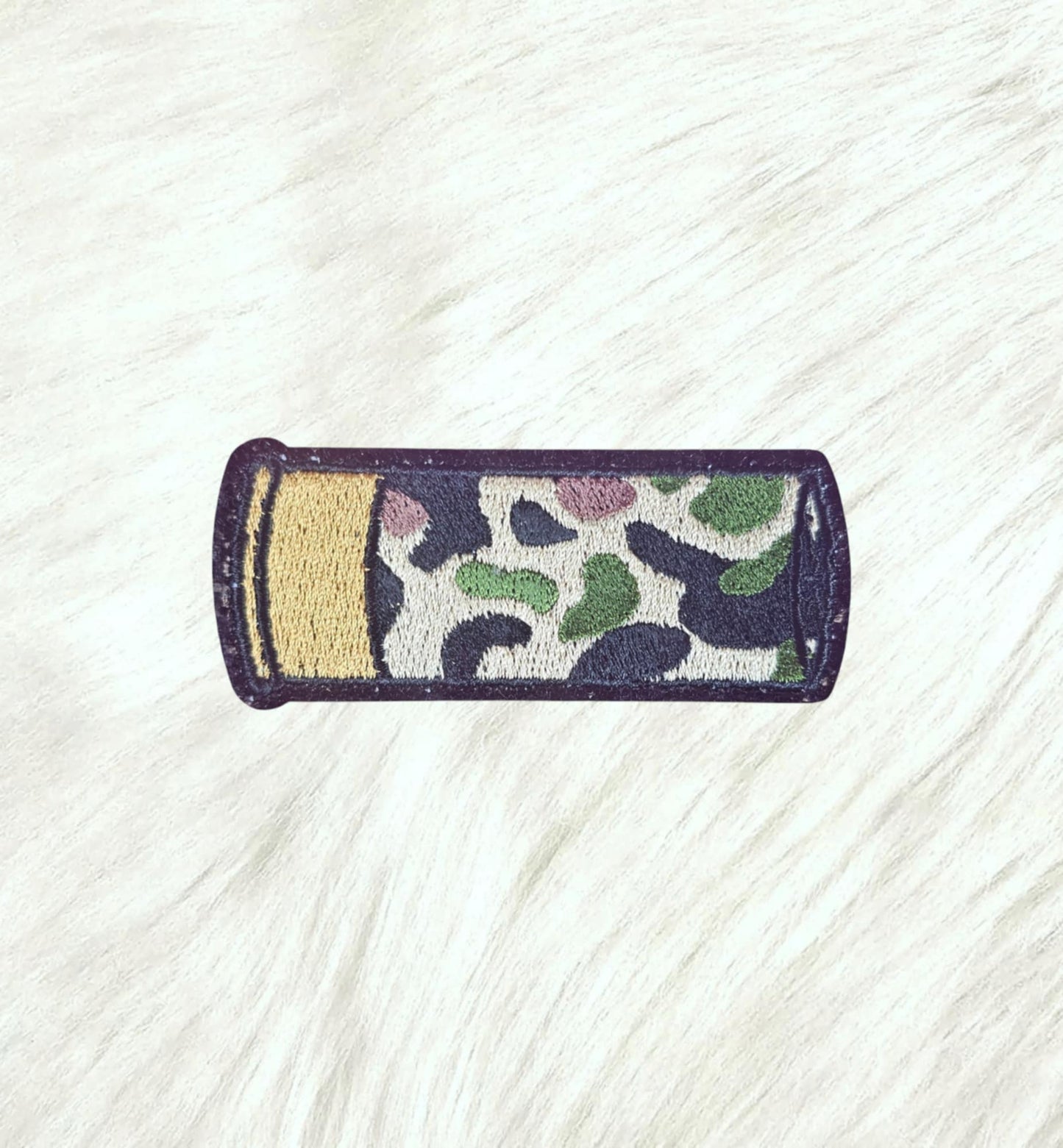 Camo Shotgun Shell Hunting Embroidery Iron On Patch
