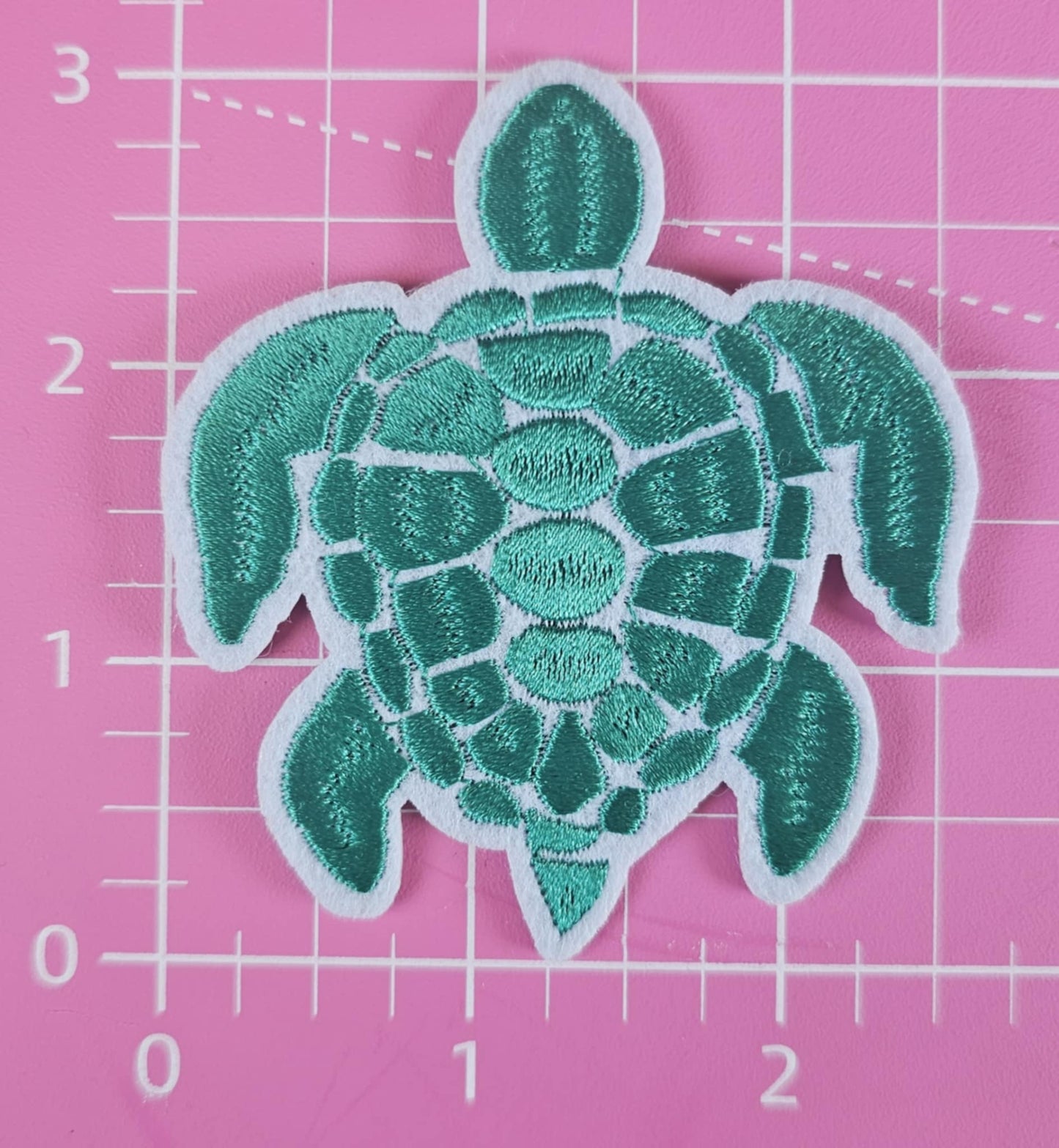 Turtle Green Embroidery Iron On Patch