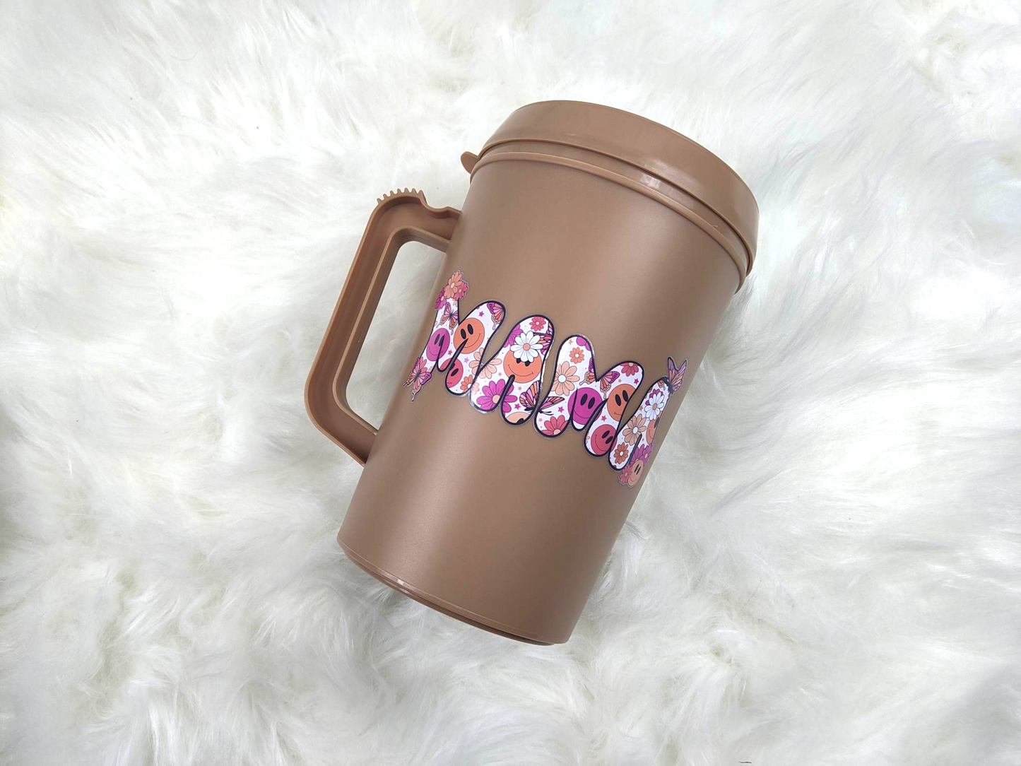 Retro Butterfly Smile MAMA HIP SIPS Mega Mug 34oz