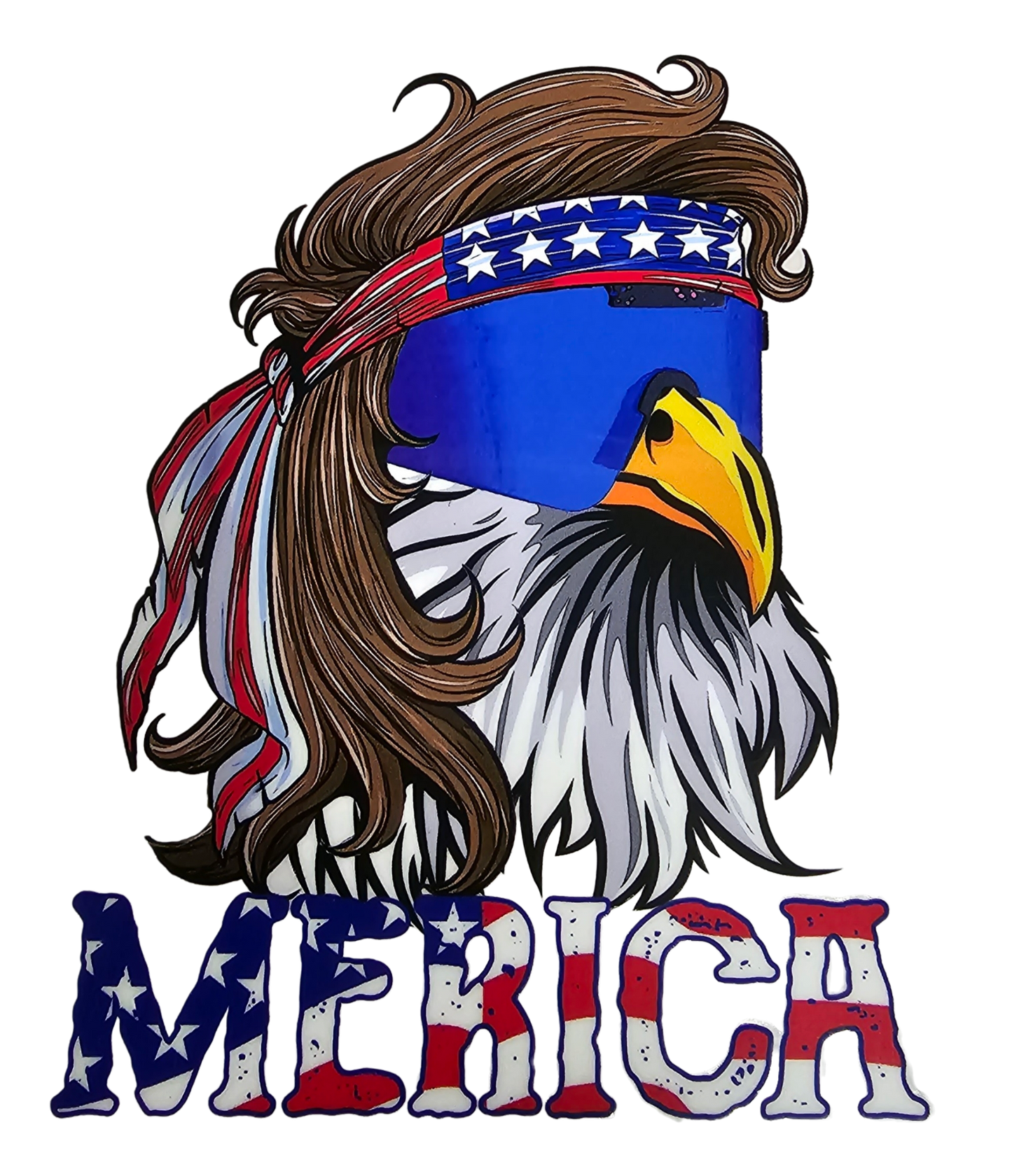 "Mullet Merica Eagle USA" UV Transfers