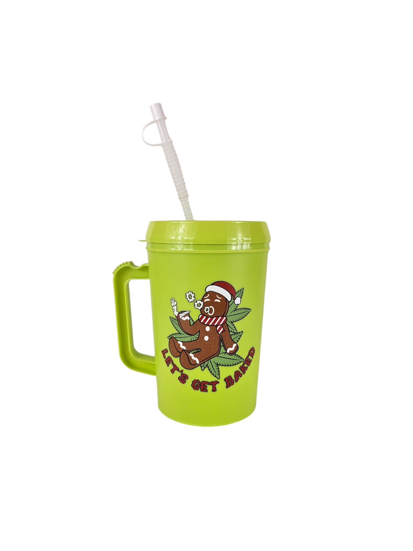 'Let's Get Baked' Gingerbread 420 Mega Trucker Mug 34oz